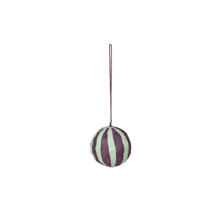 Broste Copenhagen - Sphere juletræskugle, Ø 6 cm, brombærvin