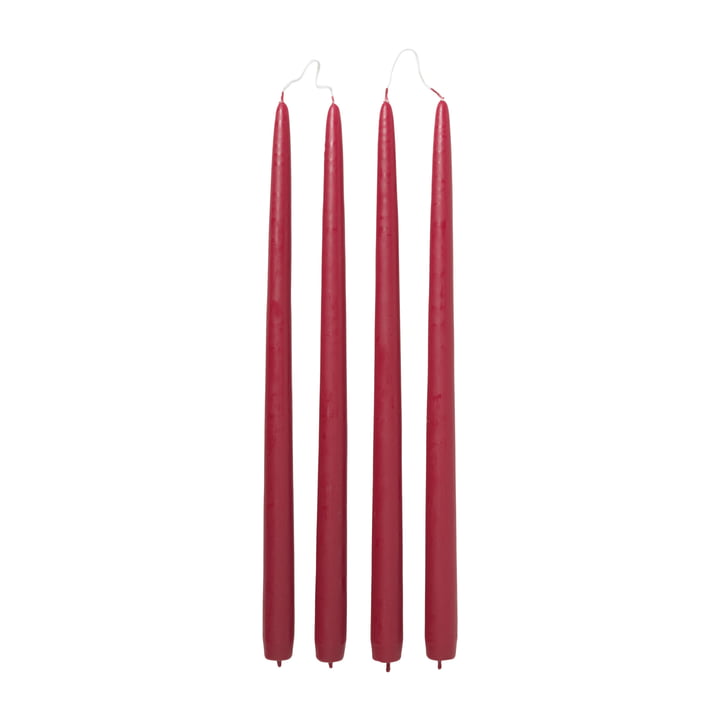 Dyppelys, Ø 2,2 cm, ægte røde (sæt med 4) fra Broste Copenhagen