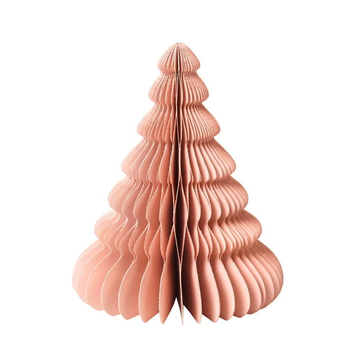 Paper Christmas Tree, Ø 13 x H 15 cm, støvet pink fra Broste Copenhagen