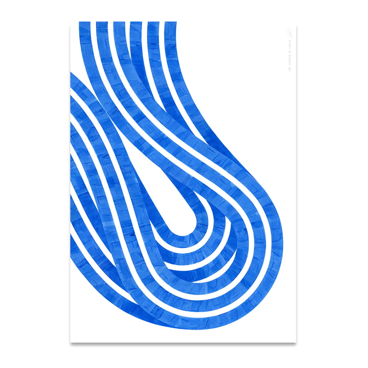 Entropy Blue 02 Plakat af Paper Collective i 50 x 70 cm versionen