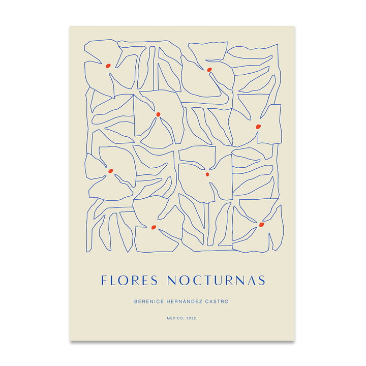 Flores Nocturnas 01 plakat i 50 x 70 cm versionen fra Paper Collective