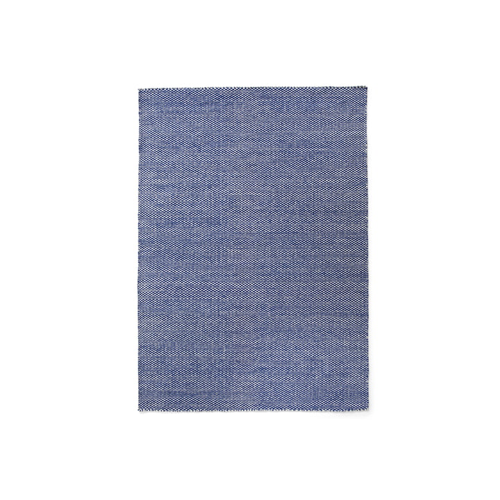 Moiré Kelim tæppe 140 x 200 cm, blåt fra Hay