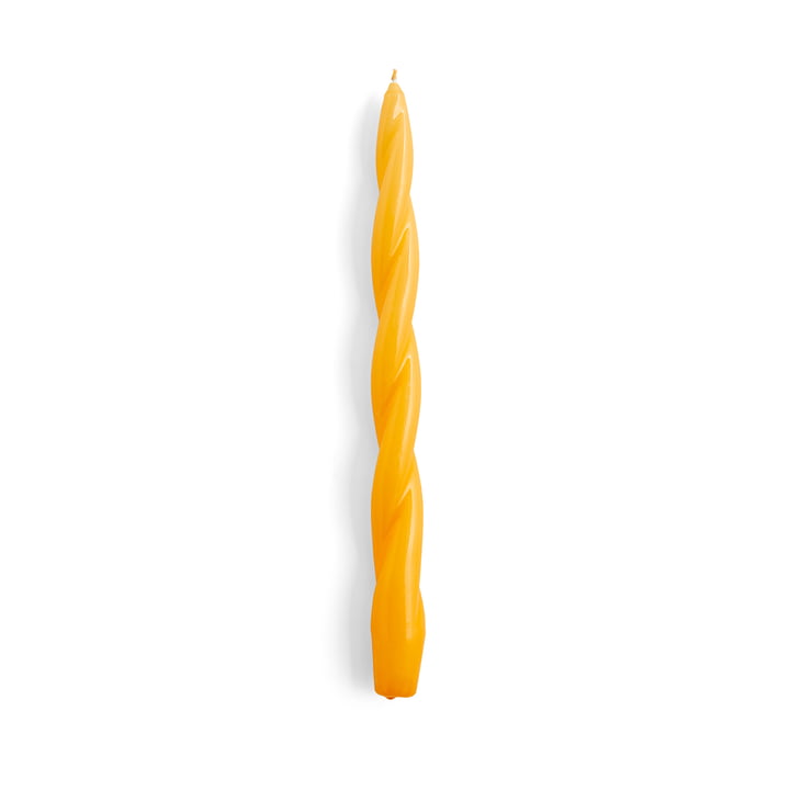 Spiral tilspidsede lys, H 29 cm, varm gul (blødt twist) fra Hay