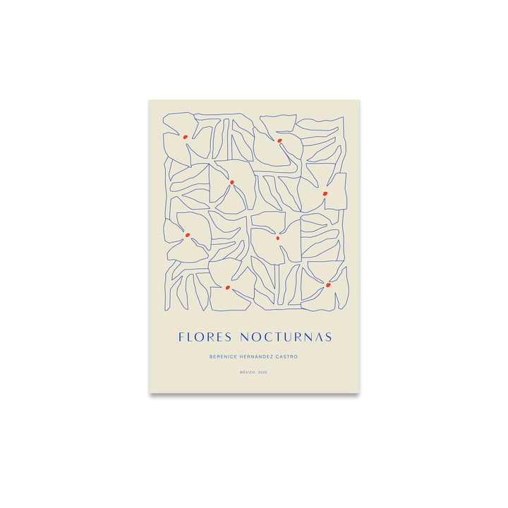 Flores Nocturnas 01 plakat i 30 x 40 cm versionen fra Paper Collective