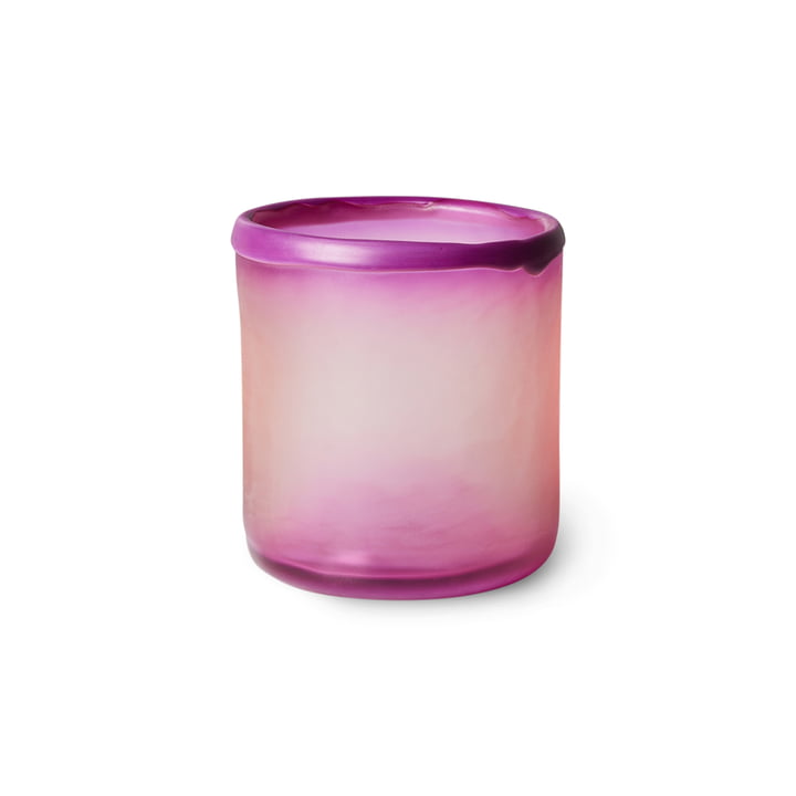 Fyrfadsstage i glas, purple fra HKliving