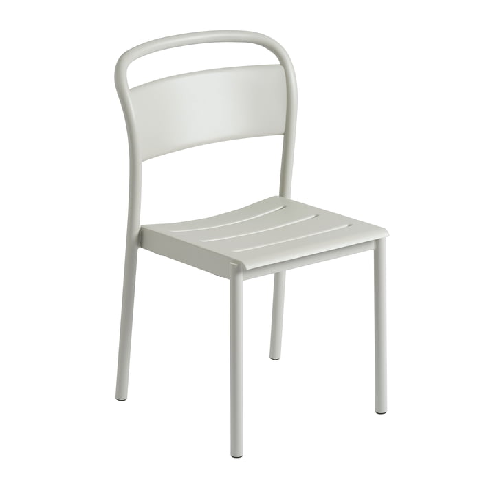 Linear Steel Side Chair Outdoor, grå fra Muuto