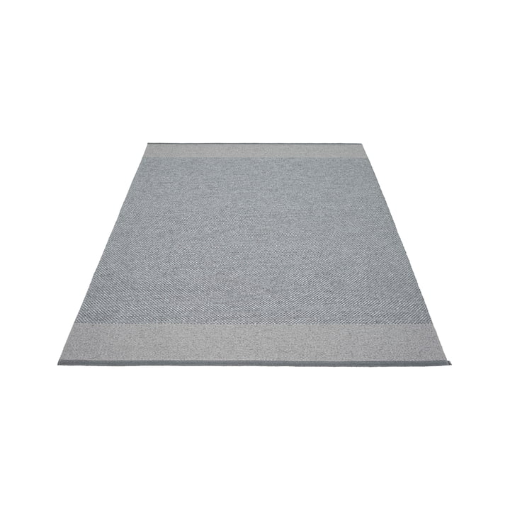 Edit tæppe, 140 x 200 cm, granit / grå / grå metallic fra Pappelina
