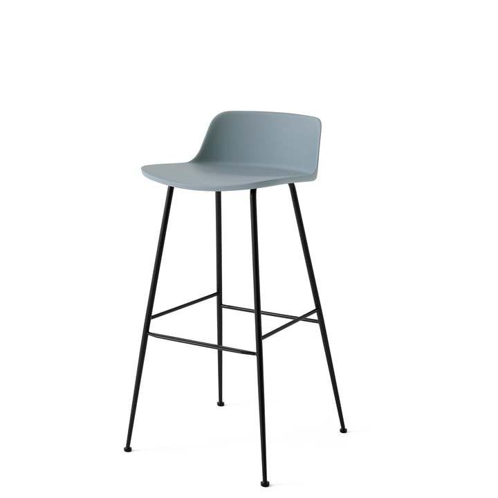 Rely HW86 barstol, lyseblå/sort stel fra & Tradition