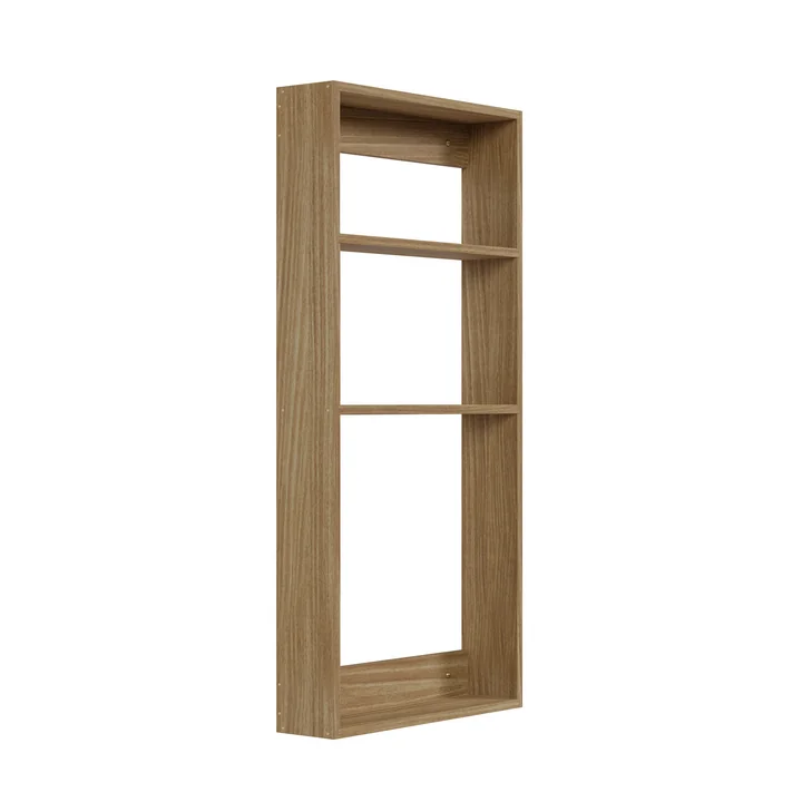 Threesquare væghylde fra We Do Wood i egetræ/naturlig finish