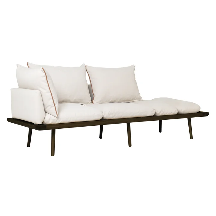 Lounge Around 3 pers. sofa, mørk eg, hvid sand fra Umage