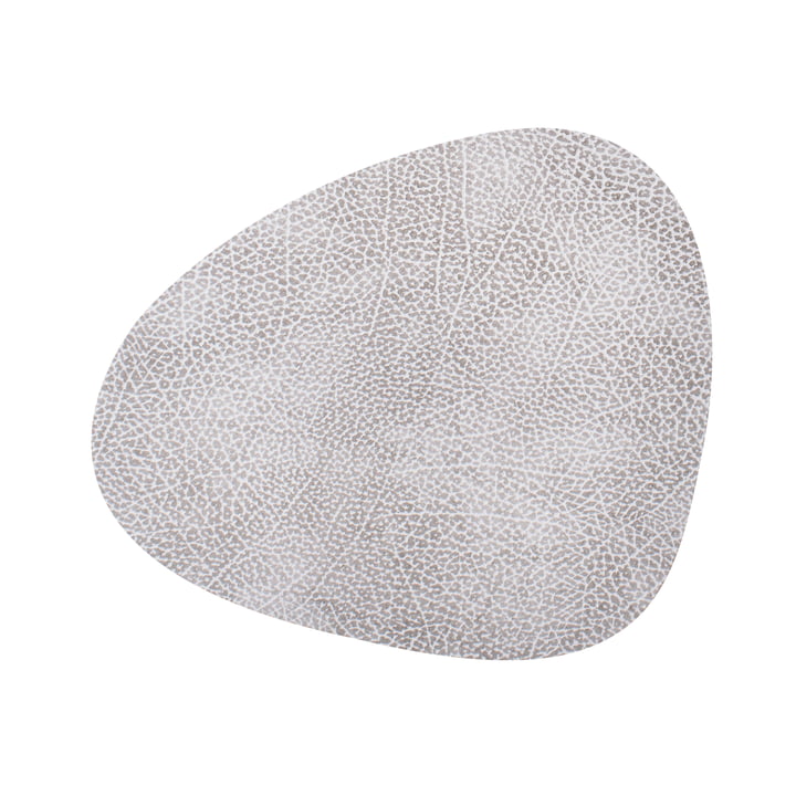 Dækkeserviet Curve M, 31 x 35 cm, Hippo hvidgrå fra LindDNA