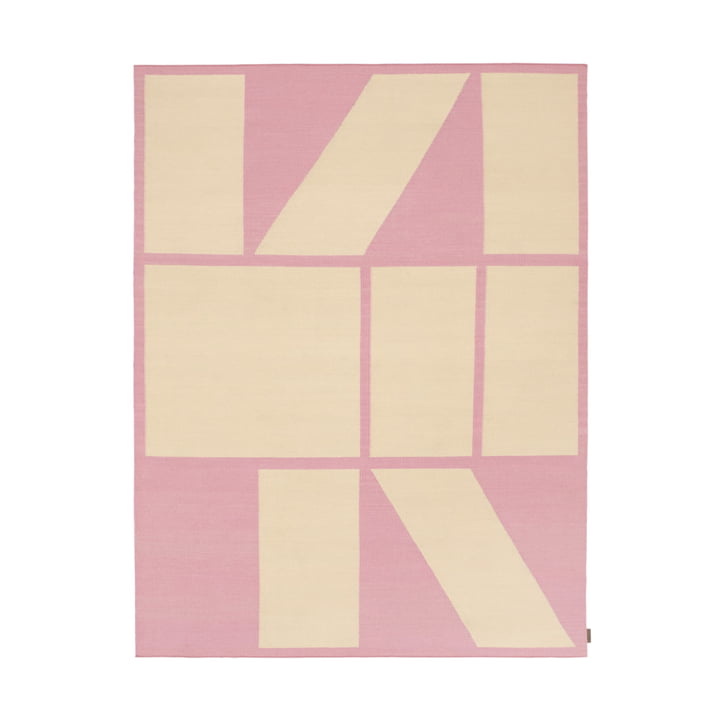Kelim Untitled_AB11 tæppe, 180 x 240 cm, pink/beige (0015 Pink) fra Kvadrat