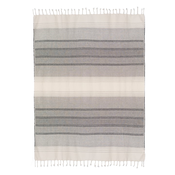 Stitches tæppe fra Collection i den naturlige/grå udgave