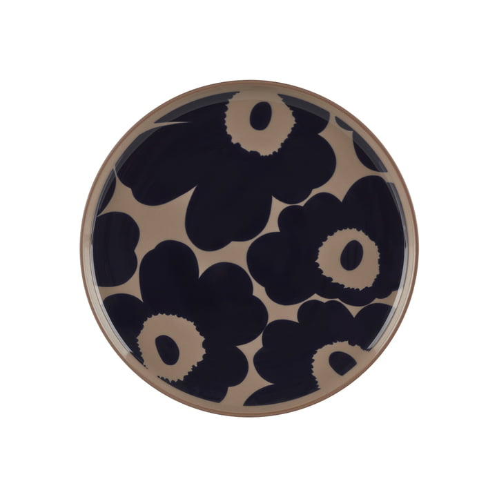 Oiva Unikko tallerken Ø 20 cm, terra / mørkeblå fra Marimekko