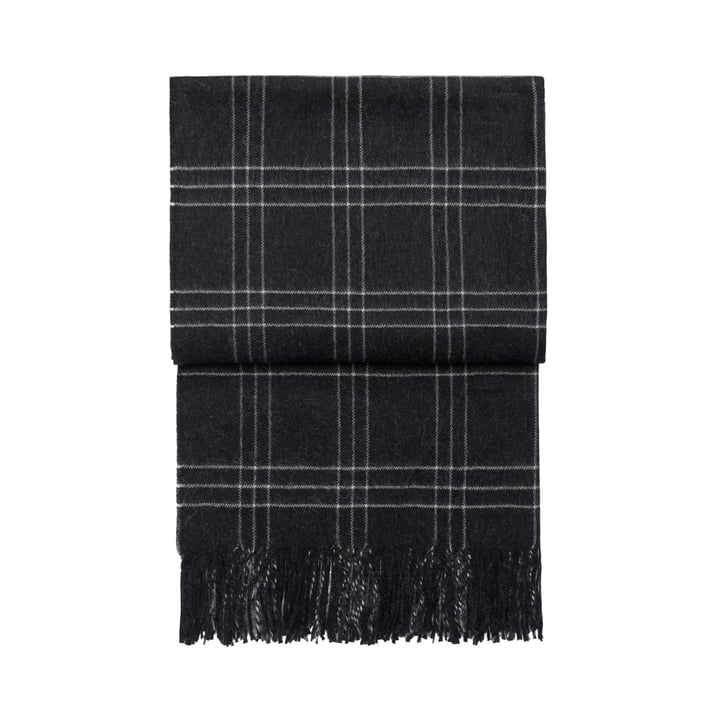 Superior tæppe fra Elvang i mørkegrå/hvid finish
