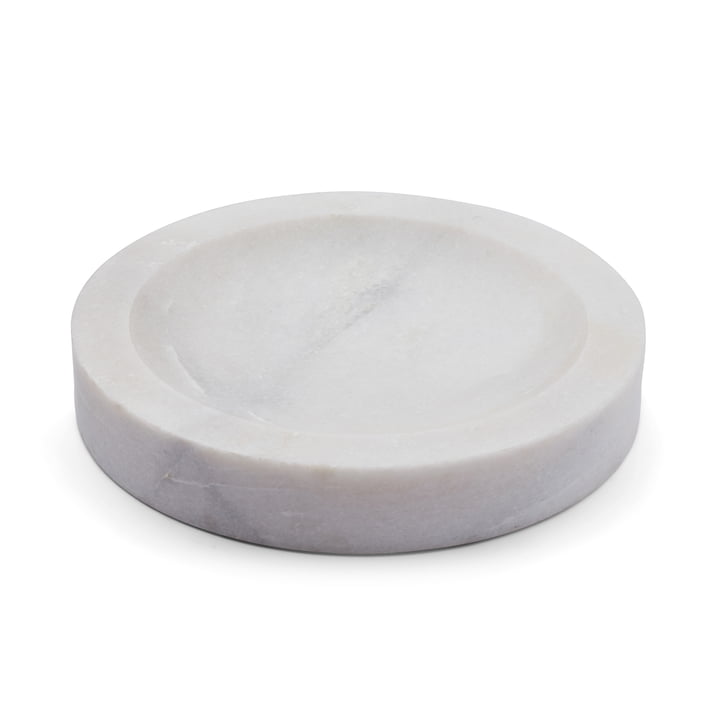Marmor skål, 30 x 5 cm, natur/hvid fra Humdakin