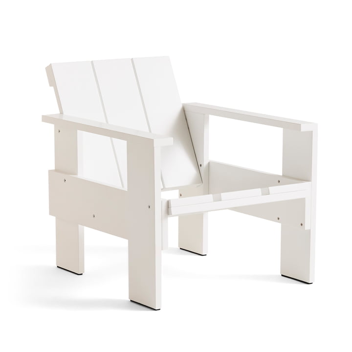 Crate Lounge Chair, L 77 cm, white fra Hay