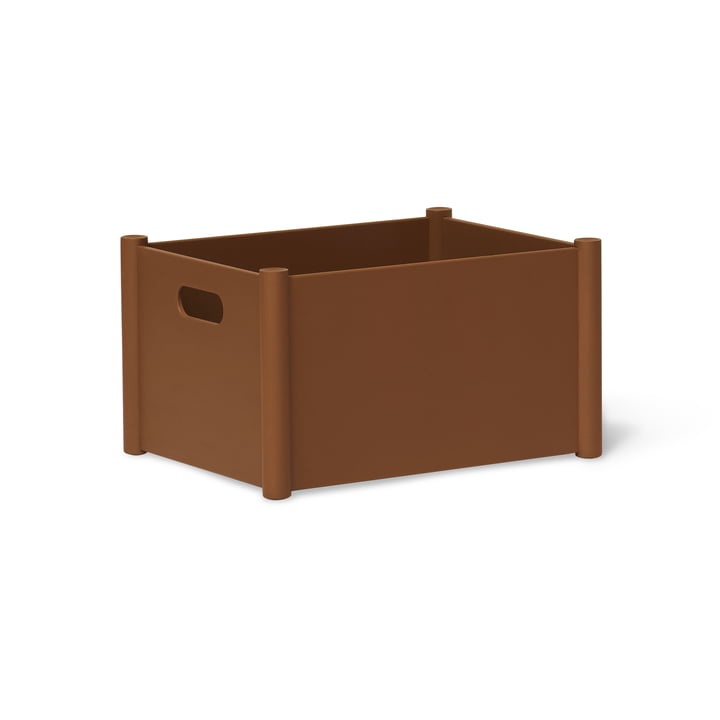 Pillar Storage Box M, lerbrun fra Form & Refine