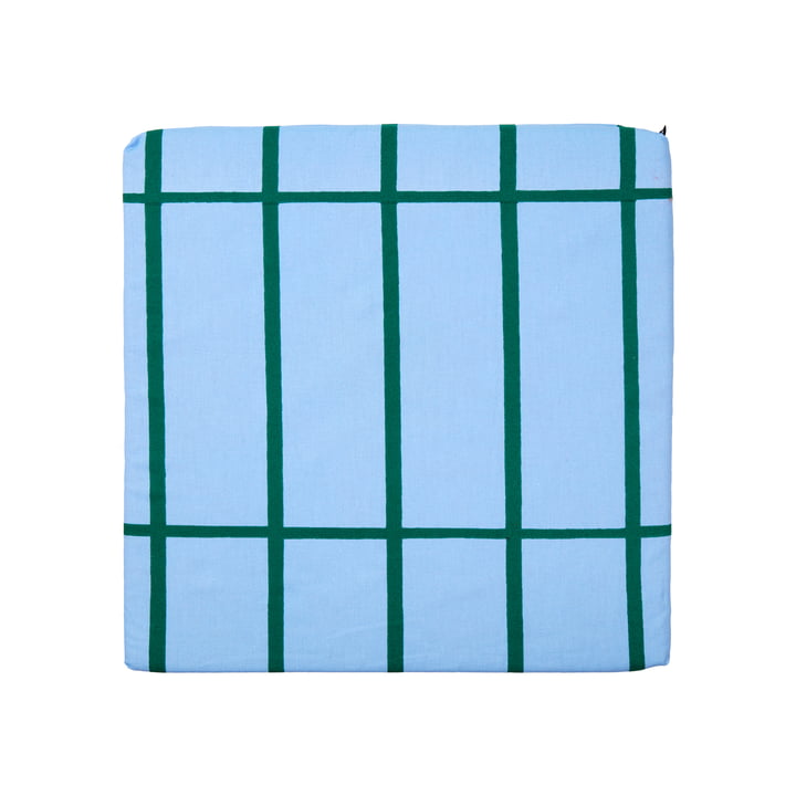 Marimekko - Tiiliskivi sædehynde 40 x 40 cm, lyseblå/grøn