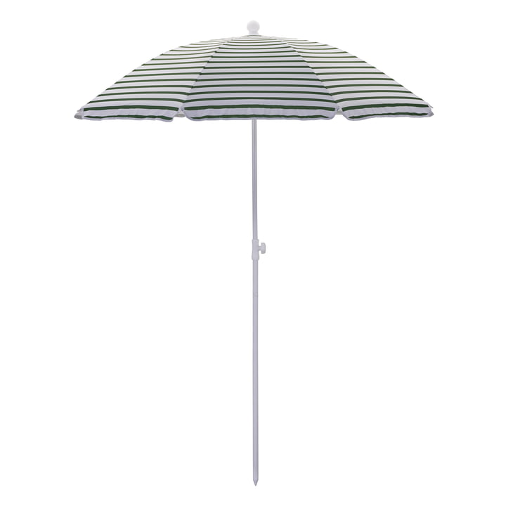 Oktogon parasol, Ø 180 cm, grøn/hvid fra House Doctor
