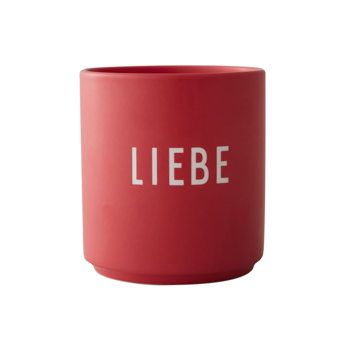 AJ Favourite porcelæn krus fra Design Letters i Liebe /rød udgave