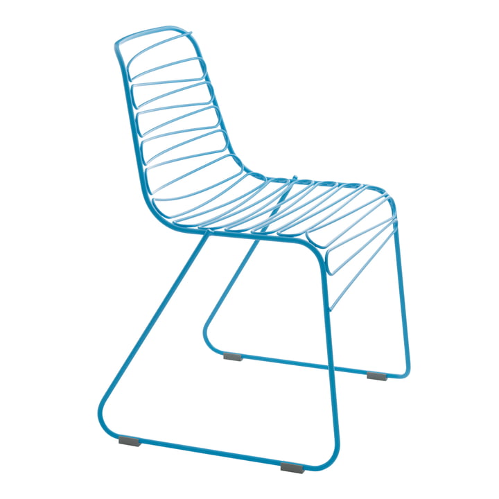 Flux udendørs stol, lyseblå fra Magis