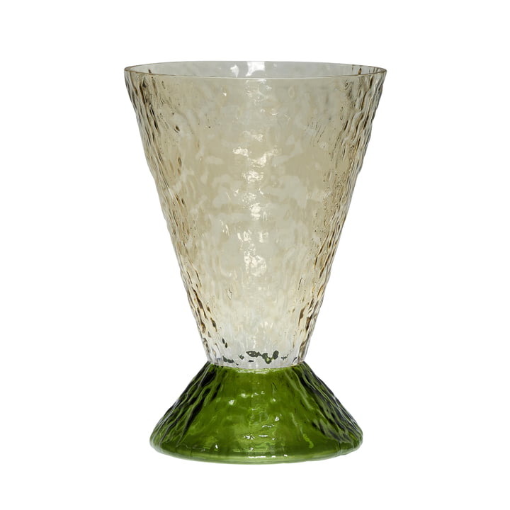 Abyss Vase, grøn/brun fra Hübsch Interior