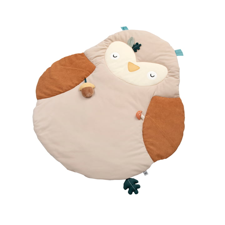 Aktivitetslegemåtte Blinky the Owl fra Sebra i beige