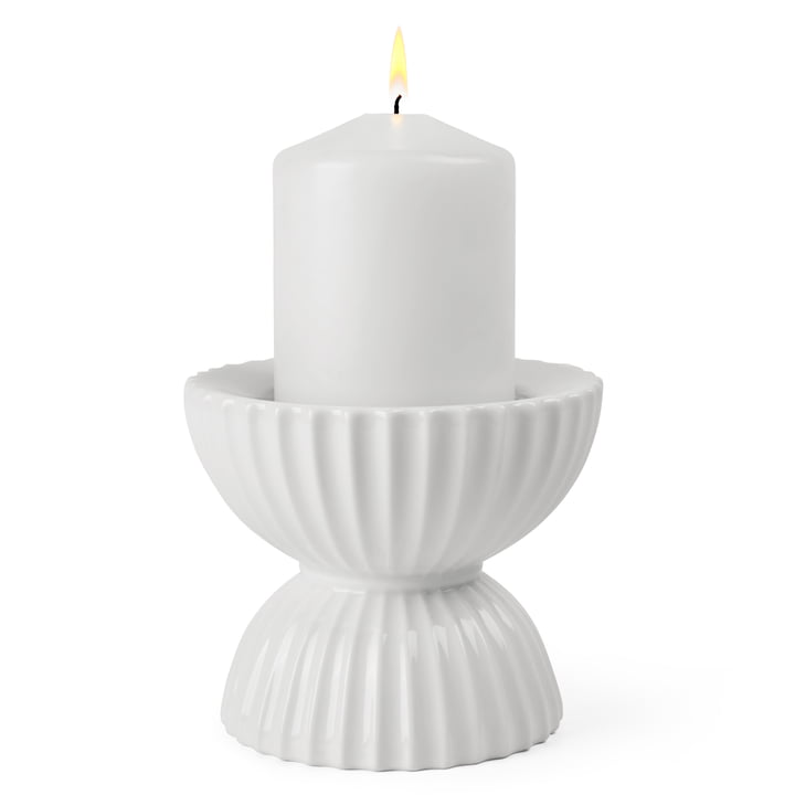 Tura lysestage fra Lyngby Porcelæn