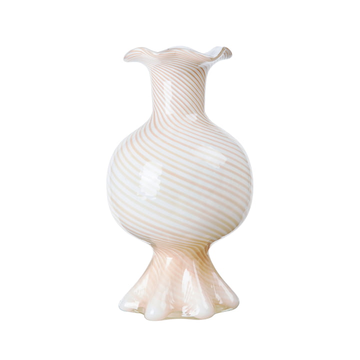 Mella vase fra Broste Copenhagen i farven taupe sand / off-white