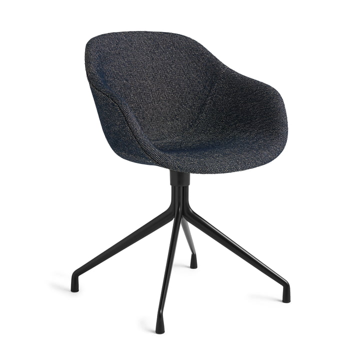About A Chair AAC 221, aluminium pulverlakeret sort / fairway mørkeblå fra Hay