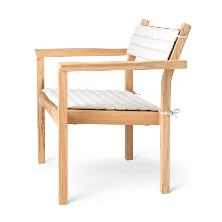 AH601 Outdoor Lounge Chair, Ubehandlet Teaktræ af Carl Hansen