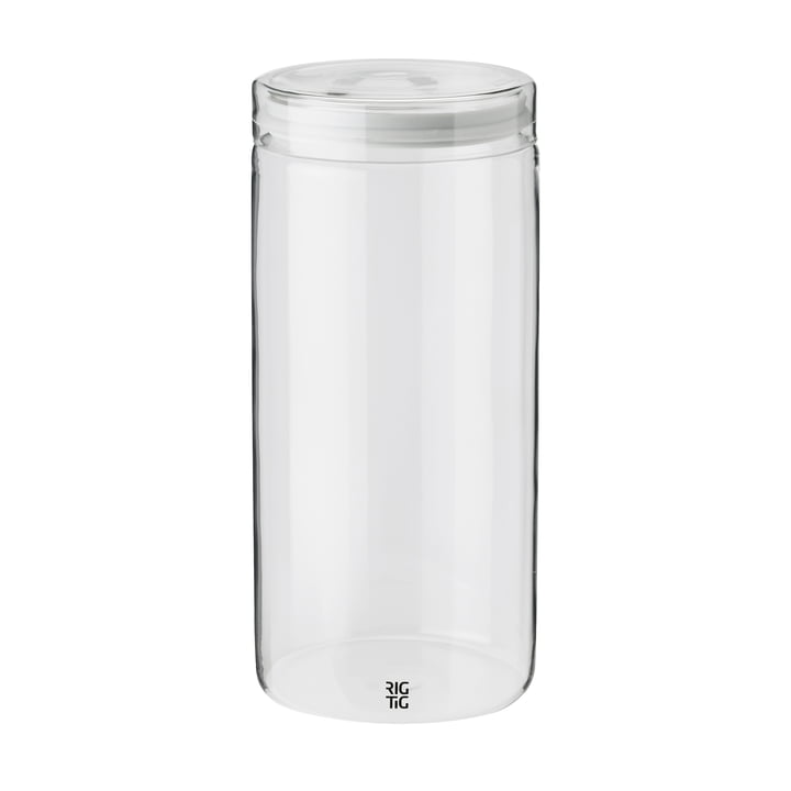 Store-It opbevaringsglas 1,5 l med låg fra Rig-Tig by Stelton i lysegrå