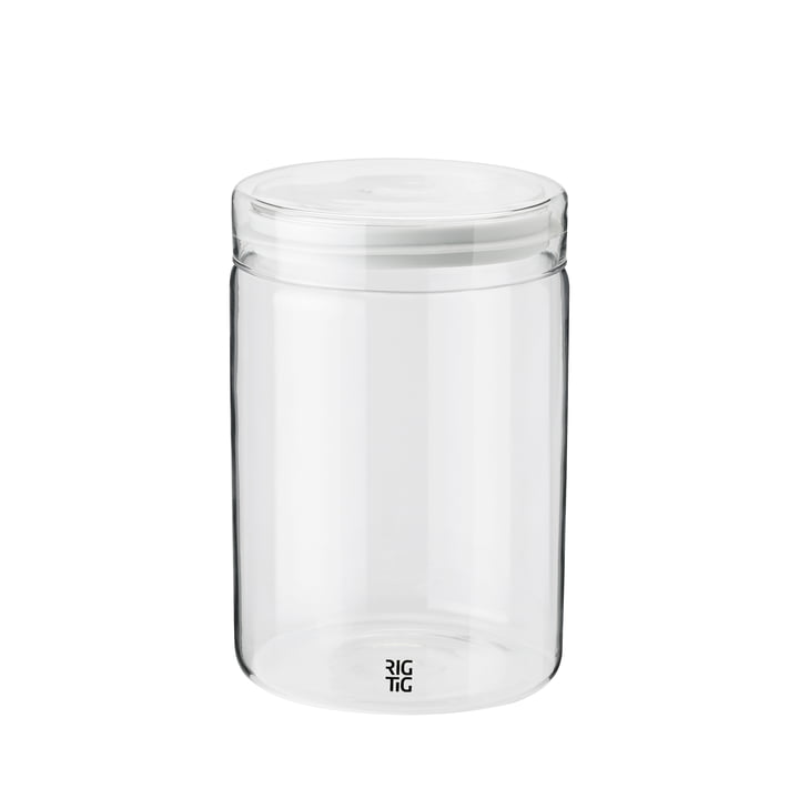 Store-It opbevaringsglas 1 l med låg fra Rig-Tig by Stelton i lysegrå