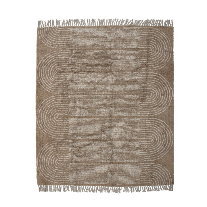 Bloomingville - Zeynep tæppe, 150 x 215 cm, brun