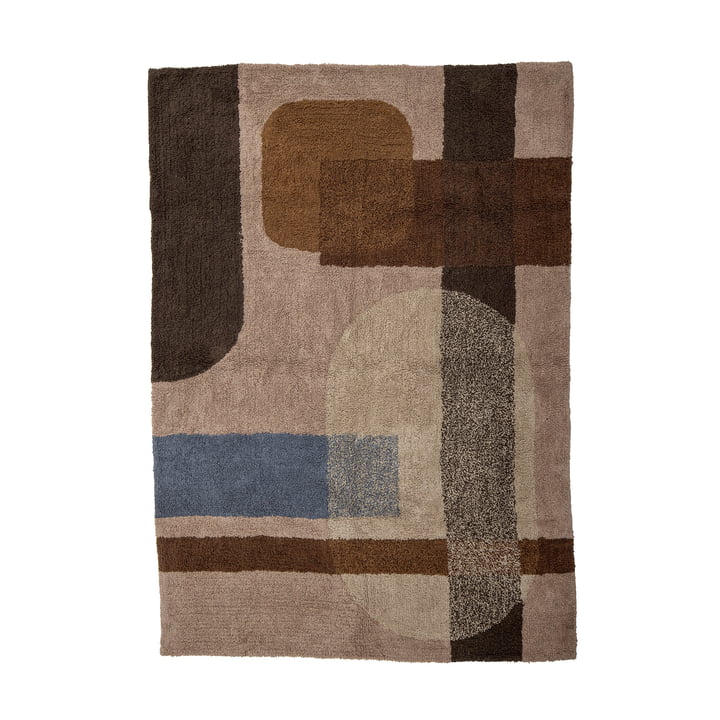 Bloomingville - Zofia tæppe, 140 x 200 cm, brun