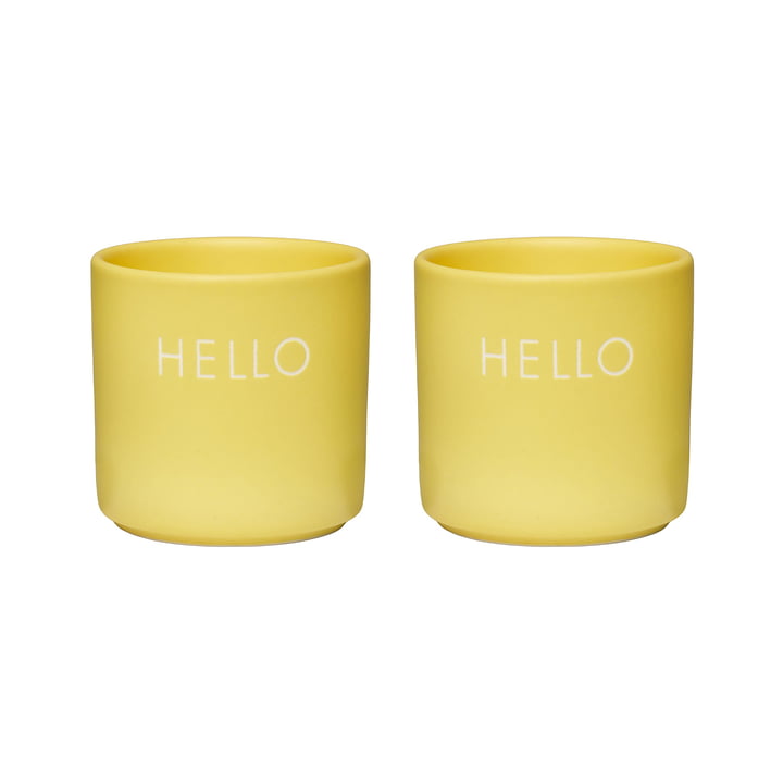 Æggekop Hello fra Design Letters i farven gul