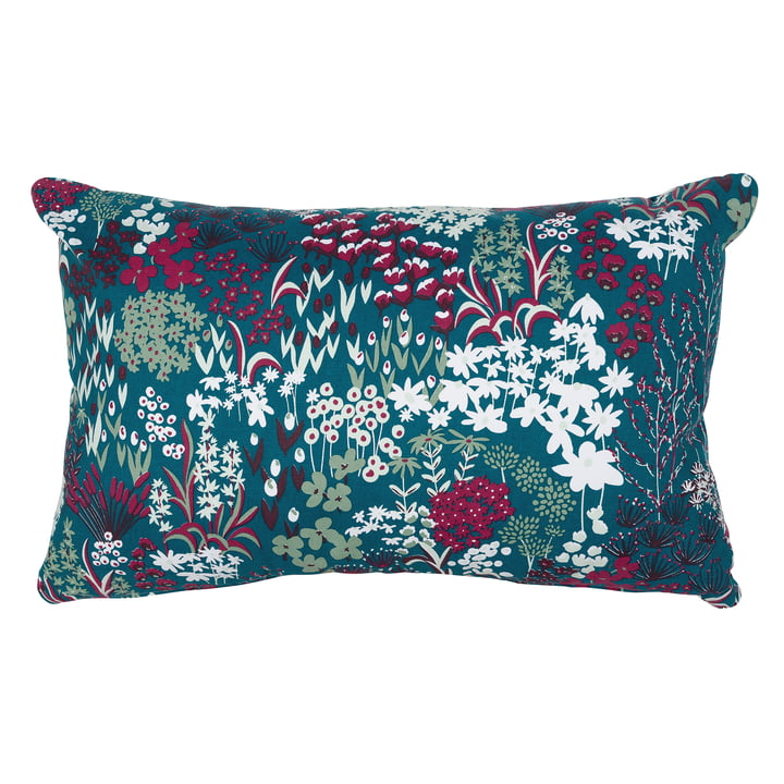 Bouquet Sauvage Outdoor Cushion fra Fermob i acapulco blå udgave