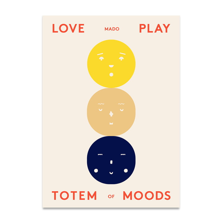 Totem of Moods plakat 50x70 cm af Paper Collective