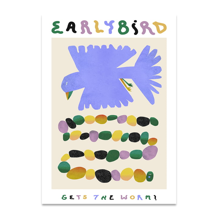 Early Bird Gets The Worm -plakat 50x70cm af Paper Collective
