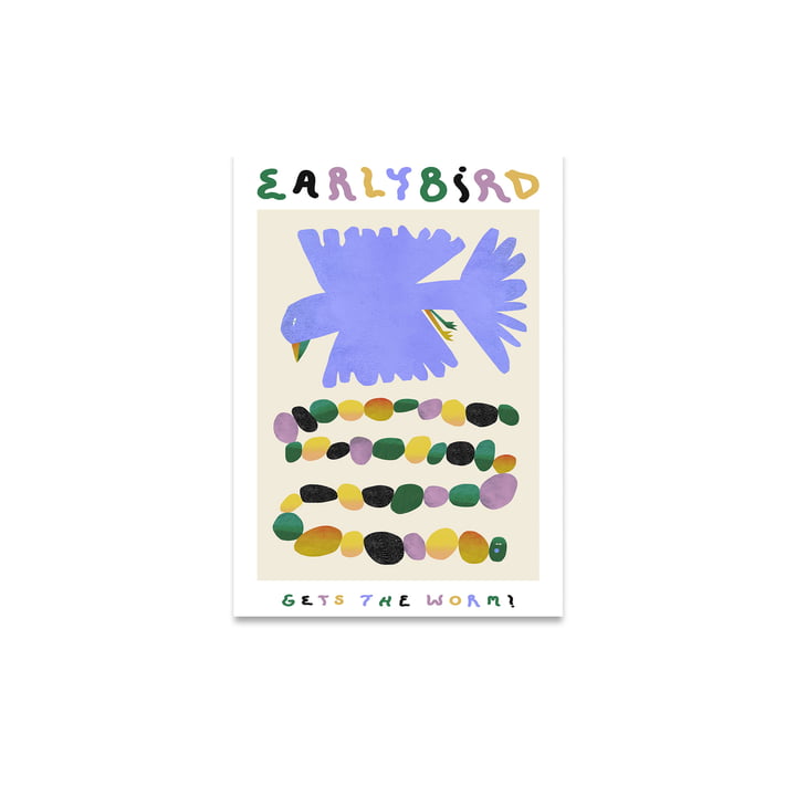 Early Bird Gets The Worm -plakat 30x40cm fra Paper Collective