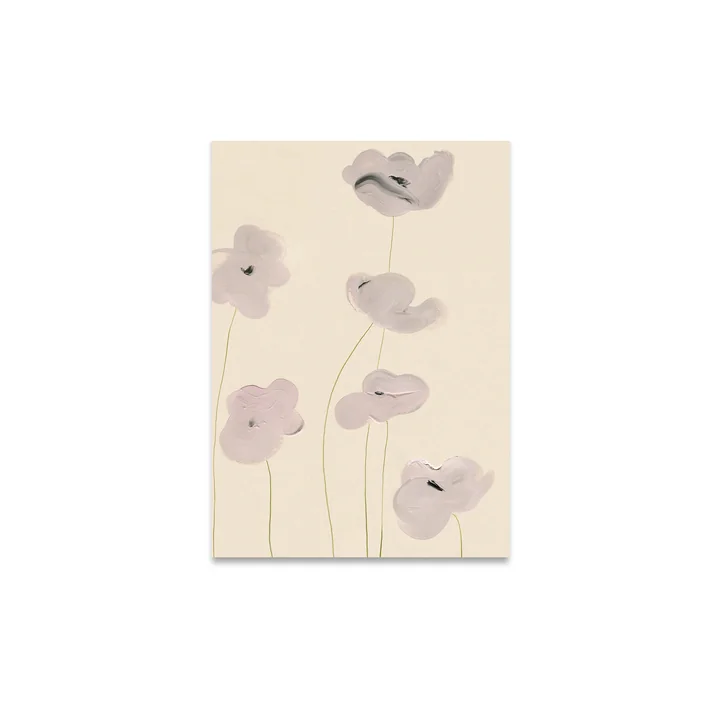 Paper Collective - White Vallmo Plakat 30x40cm
