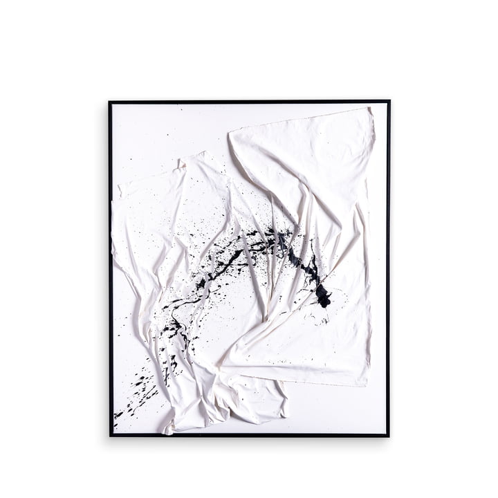 Studio Mykoda - SAHAVA Porca Miseria 2, 80 x 100 cm, hvid-sort / sort glaseret ramme