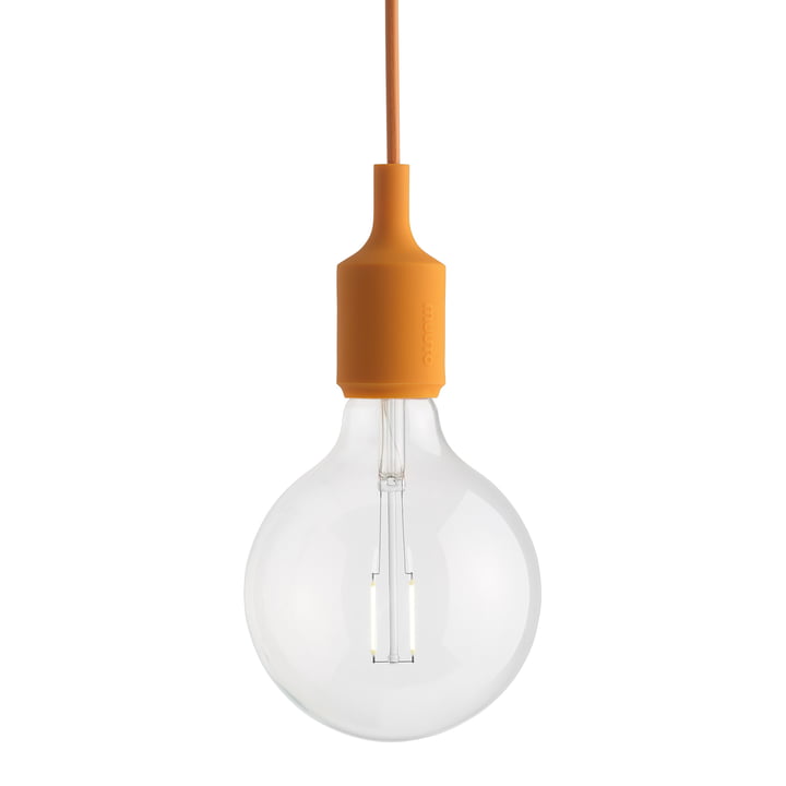 Socket E27 LED pendel fra Muuto i lys orange