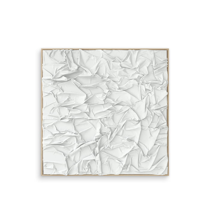 Studio Mykoda - SAHAVA Dune 2, 100 x 100 cm, hvid / ramme naturfyr