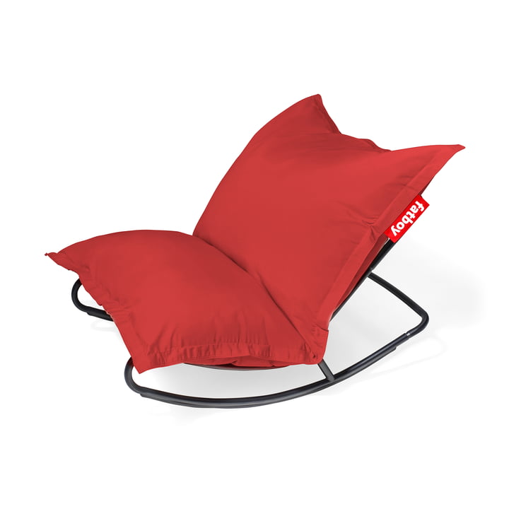 Fatboy - kampagnesæt: Rock 'n' Roll Lounge Chair, sort + original udendørs sækkestol, rød