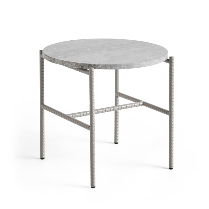 Rebar sidebord Ø 45 x H 40,5 cm, grå marmor / fossil grå af Hay