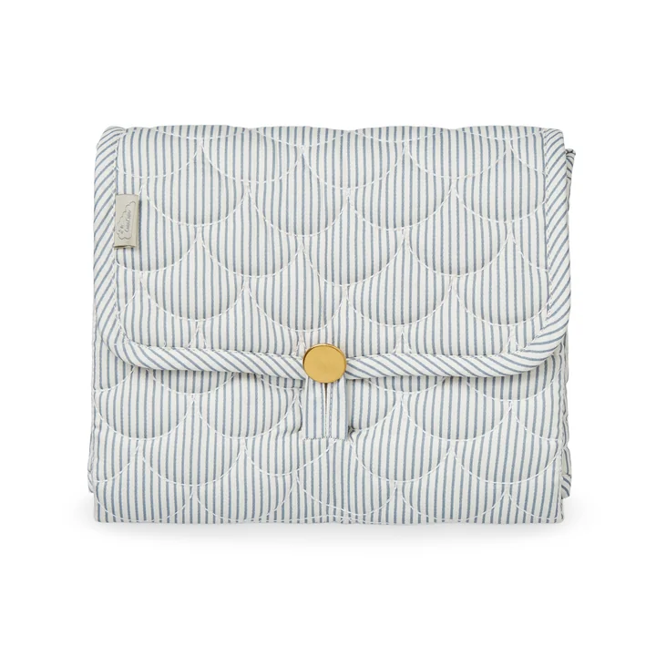Cam Cam Copenhagen - Quiltet pusleunderlag, OCS classic stripes blue / praline