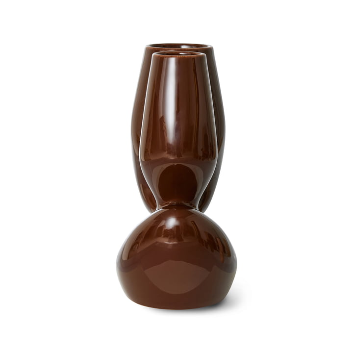 Keramisk vase Økologisk, L, espresso fra HKliving