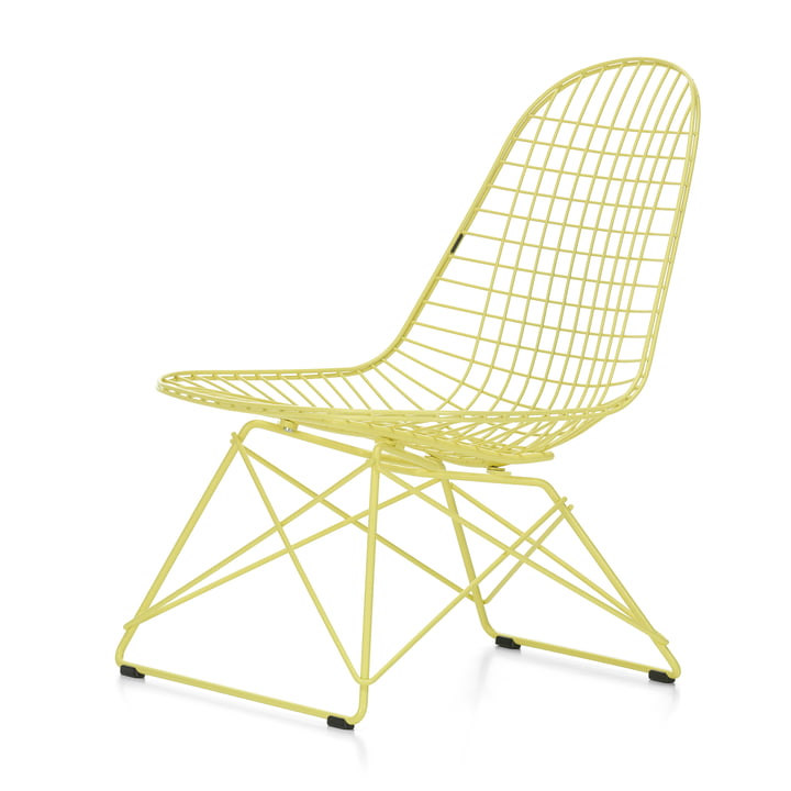 Wire Chair LKR, citron 92 (plast glider basic dark) fra Vitra